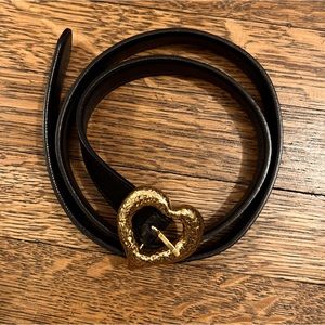 ❌SOLD❌Saint Laurent heart shaped buckle belt
